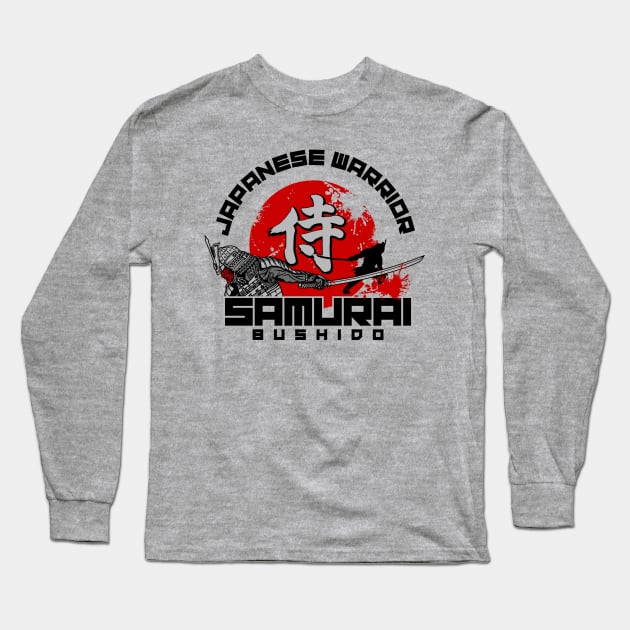 JAPANESE WARRIOR Long Sleeve T-Shirt by beanbeardy